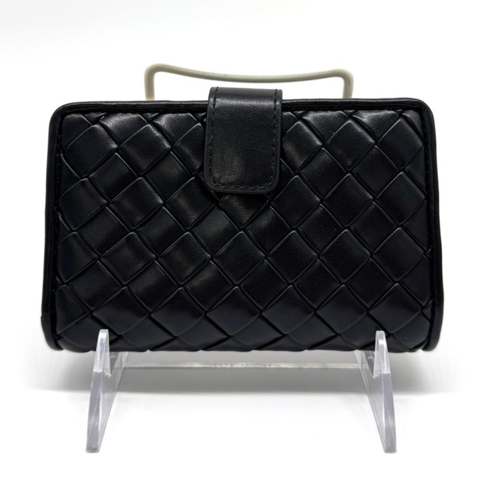 Michael Kors Medium Quilted Bifold Zip Chain Wallet Black - Picture 6 of 10